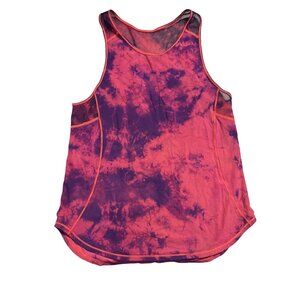 Lululemon Tie-Dyed Sculpt Tank Top Pink & Purple Size 6 With Mesh Panels